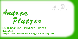 andrea plutzer business card